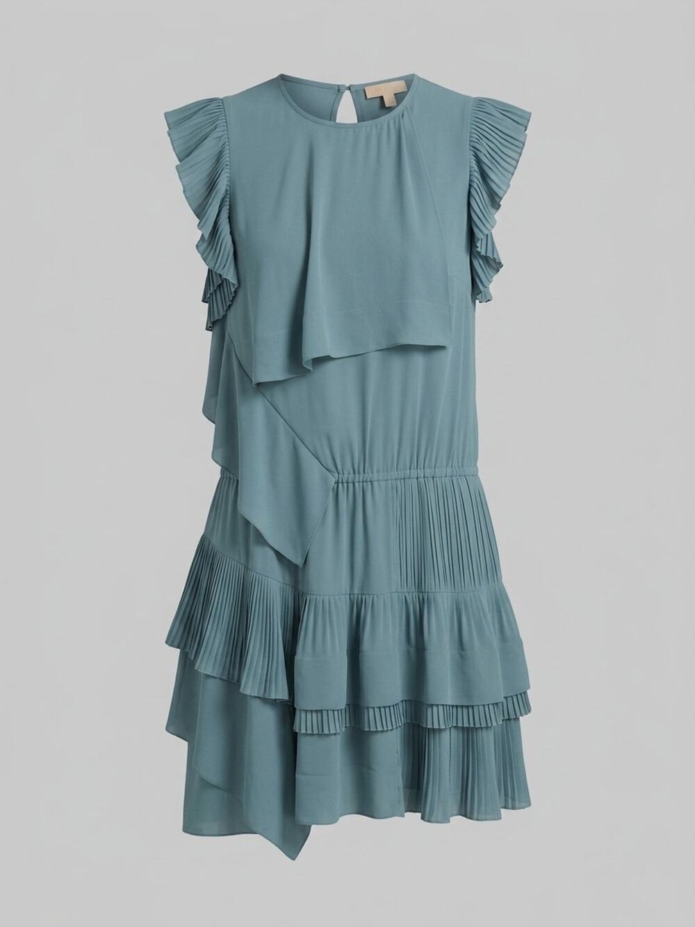 No. 21 Sleeveless Dress Pleated Ruffle in Blue - 40 (US 4)